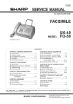 Sharp UX-40 Service manual