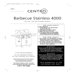 Centro Barbecue Stainless 4000B Safe use Specifications