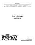 DSC Power632 PC1555MX Installation manual