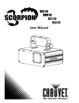 Chauvet Scorpion GBC User manual