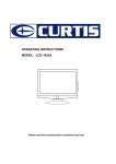 Curtis LCD 1922A Operating instructions
