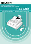 Sharp XE-A402 Instruction manual