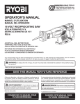 Ryobi P514 Operator`s manual