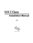 ESI IVX C-Class Installation manual