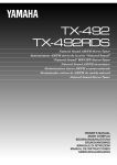 Yamaha TX-492 Owner`s manual