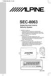 Alpine SEC-8063 Owner`s manual