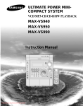Samsung MAX-VS940 Instruction manual