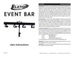 American DJ Event Bar Instruction manual