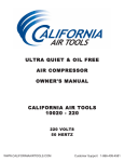 California Air Tools 10020- 220 Owner`s manual