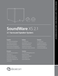 Boston Acoustics SoundWare XS 2.1 Owner`s manual