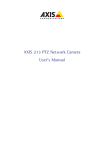 Axis 213 PTZ User`s manual