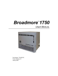 Carrier Access Broadmore 1750 User manual
