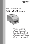 Citizen CD-S501 User`s manual