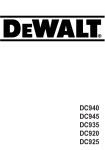 DeWalt DC920 Technical data