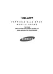 Samsung SGHA727 User guide