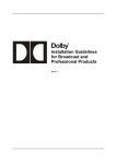 Dolby Laboratories DP569 User manual
