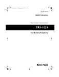 Radio Shack TFX-1031 Owner`s manual