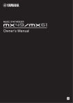 Yamaha MX49 Owner`s manual