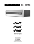 Bel Canto Design eVo4 User`s guide