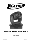 Elation 700 II User manual