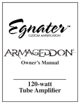 Egnater Armageddon Owner`s manual