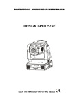 Elation DESIGN SPOT 575E User`s manual