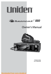 Uniden BEARCAT 880 Owner`s manual