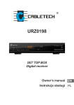 Cabletech URZ0198 Owner`s manual