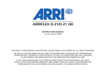 ARRI FLEX D-21 HD Instruction manual