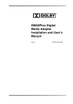 Dolby Laboratories DA20 User`s manual
