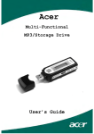 Acer Multi-functional MP3/Storage Drive User`s guide