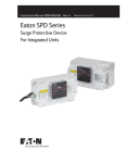 Eaton SPD Series Instruction manual