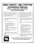 Maytag MD-170PTVW Installation manual