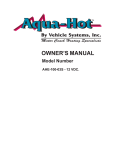 Aqua-Hot AHE-100-02S-12 VDC Owner`s manual