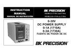 B&K 0-30V Instruction manual