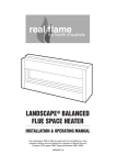 Real Flame LANDSCAPE 1000 Installation manual