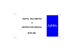 APPA 98II Instruction manual