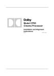 Dolby Laboratories CP65 Installation manual
