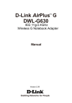 D-Link DWL-G630 - AirPlus G 802.11g Wireless PC Card Installation guide