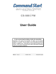 Command Start CS-580i FM User guide