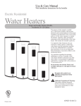 Rheem Double Element Operating instructions