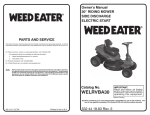 Weed Eater WELRVBA Owner`s manual