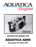 Aquatica Digital Nikon AD80 Instruction manual