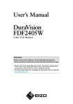 Eizo DuraVision FDF2405W User`s manual