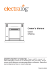 Dimplex ELECTRALOG DF203A Owner`s manual