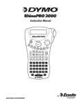 Dymo Rhino 3000 Industrial Label Printer Instruction manual