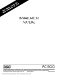 DSC PC1500 Installation manual