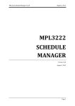 MPL3222 SCHEDULE MANAGER