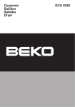 Beko DCU 9330 User manual