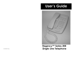 SaskTel Regency 200 Series User`s guide